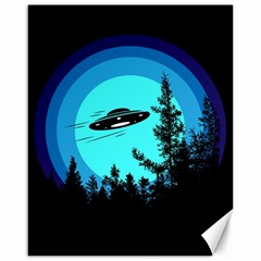 Ufo Alien Night Sky Night Canvas 16  X 20  by Cendanart