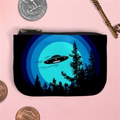 Ufo Alien Night Sky Night Mini Coin Purse by Cendanart