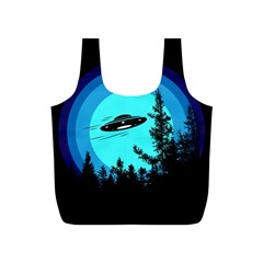 Ufo Alien Night Sky Night Full Print Recycle Bag (s) by Cendanart