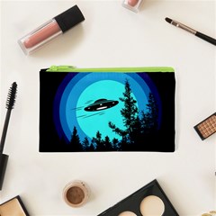 Ufo Alien Night Sky Night Cosmetic Bag (xs) by Cendanart