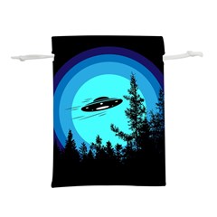 Ufo Alien Night Sky Night Lightweight Drawstring Pouch (s) by Cendanart