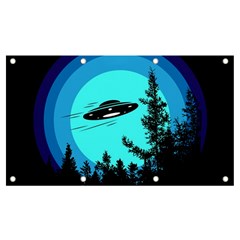 Ufo Alien Night Sky Night Banner And Sign 7  X 4  by Cendanart