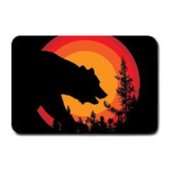 Forest Bear Silhouette Sunset Plate Mats by Cendanart