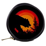 Forest Bear Silhouette Sunset Mini Makeup Bag Back