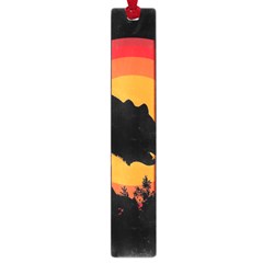 Forest Bear Silhouette Sunset Large Book Marks by Cendanart