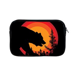 Forest Bear Silhouette Sunset Apple Macbook Pro 13  Zipper Case by Cendanart