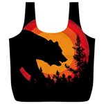 Forest Bear Silhouette Sunset Full Print Recycle Bag (XXL) Back