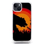 Forest Bear Silhouette Sunset iPhone 14 TPU UV Print Case Front