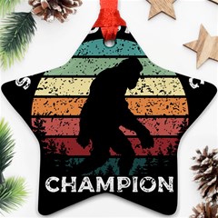 Monster Yeti Social Distance Monkey Ornament (star) by Cendanart