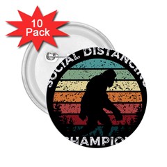 Monster Yeti Social Distance Monkey 2 25  Buttons (10 Pack)  by Cendanart