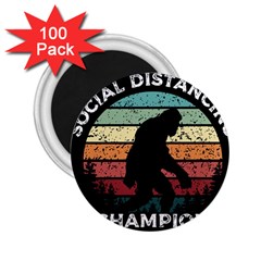 Monster Yeti Social Distance Monkey 2 25  Magnets (100 Pack)  by Cendanart