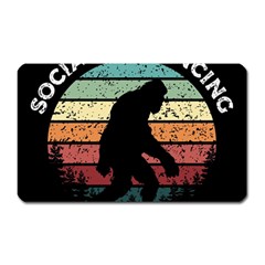 Monster Yeti Social Distance Monkey Magnet (rectangular) by Cendanart