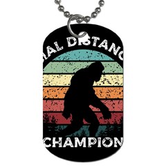 Monster Yeti Social Distance Monkey Dog Tag (one Side) by Cendanart