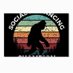 Monster Yeti Social Distance Monkey Postcard 4 x 6  (pkg Of 10) by Cendanart