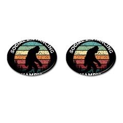 Monster Yeti Social Distance Monkey Cufflinks (oval) by Cendanart