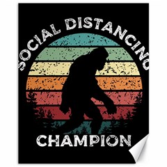 Monster Yeti Social Distance Monkey Canvas 11  X 14  by Cendanart