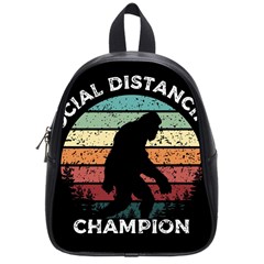 Monster Yeti Social Distance Monkey School Bag (small) by Cendanart