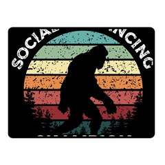 Monster Yeti Social Distance Monkey Fleece Blanket (small) by Cendanart