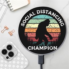 Monster Yeti Social Distance Monkey Wireless Fast Charger(white) by Cendanart