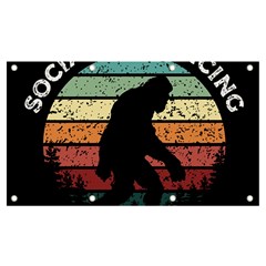 Monster Yeti Social Distance Monkey Banner And Sign 7  X 4  by Cendanart