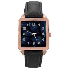 Leaves Nature Rose Gold Leather Watch 