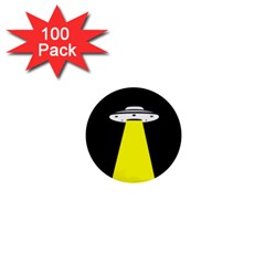 Ufo Flying Saucer Extraterrestrial 1  Mini Buttons (100 Pack)  by Cendanart