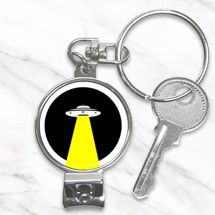 Ufo Flying Saucer Extraterrestrial Nail Clippers Key Chain