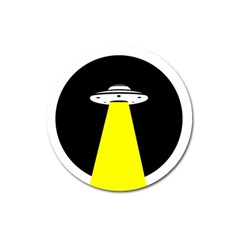 Ufo Flying Saucer Extraterrestrial Magnet 3  (round) by Cendanart