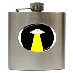 Ufo Flying Saucer Extraterrestrial Hip Flask (6 Oz) by Cendanart