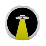 Ufo Flying Saucer Extraterrestrial Standard 15  Premium Flano Round Cushions Front