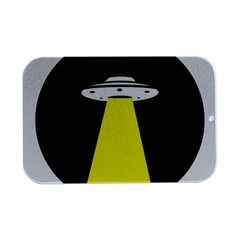 Ufo Flying Saucer Extraterrestrial Open Lid Metal Box (silver)   by Cendanart