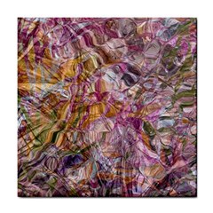 Abstract Flow Vi Tile Coaster by kaleidomarblingart