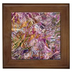 Abstract Flow Vi Framed Tile by kaleidomarblingart