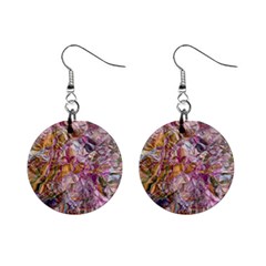 Abstract Flow Vi Mini Button Earrings by kaleidomarblingart