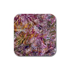 Abstract Flow Vi Rubber Square Coaster (4 Pack) by kaleidomarblingart