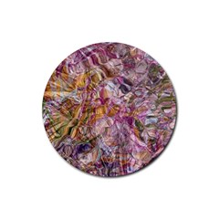 Abstract Flow Vi Rubber Round Coaster (4 Pack) by kaleidomarblingart