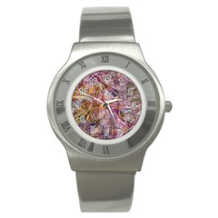 Abstract Flow Vi Stainless Steel Watch by kaleidomarblingart