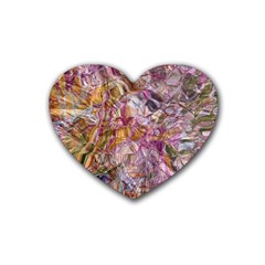 Abstract Flow Vi Rubber Heart Coaster (4 Pack) by kaleidomarblingart