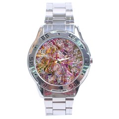 Abstract Flow Vi Stainless Steel Analogue Watch by kaleidomarblingart