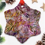 Abstract flow VI Snowflake Ornament (Two Sides) Front