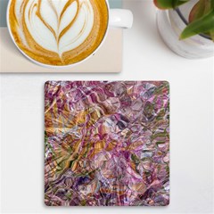 Abstract Flow Vi Uv Print Square Tile Coaster  by kaleidomarblingart