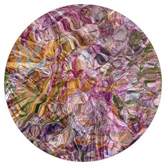 Abstract Flow Vi Round Trivet by kaleidomarblingart