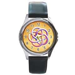 Math Prototype Round Metal Watch by Ndesign