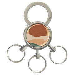 Sunrise Sunset Desert Wall Art 3-ring Key Chain by Bedest