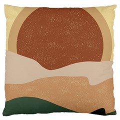 Sunrise Sunset Desert Wall Art Large Cushion Case (one Side) by Bedest