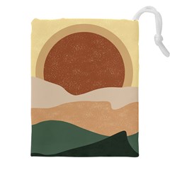 Sunrise Sunset Desert Wall Art Drawstring Pouch (5xl) by Bedest