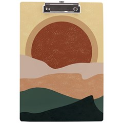 Sunrise Sunset Desert Wall Art A4 Acrylic Clipboard by Bedest