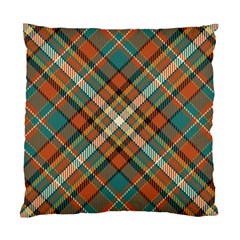 Tartan Scotland Seamless Plaid Pattern Vector Retro Background Fabric Vintage Check Color Square Geo Standard Cushion Case (two Sides) by Ket1n9