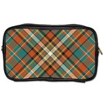 Tartan Scotland Seamless Plaid Pattern Vector Retro Background Fabric Vintage Check Color Square Geo Toiletries Bag (Two Sides) Front