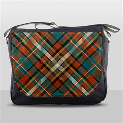 Tartan Scotland Seamless Plaid Pattern Vector Retro Background Fabric Vintage Check Color Square Geo Messenger Bag by Ket1n9